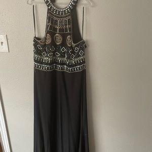 Navy Blue Halter top Dress